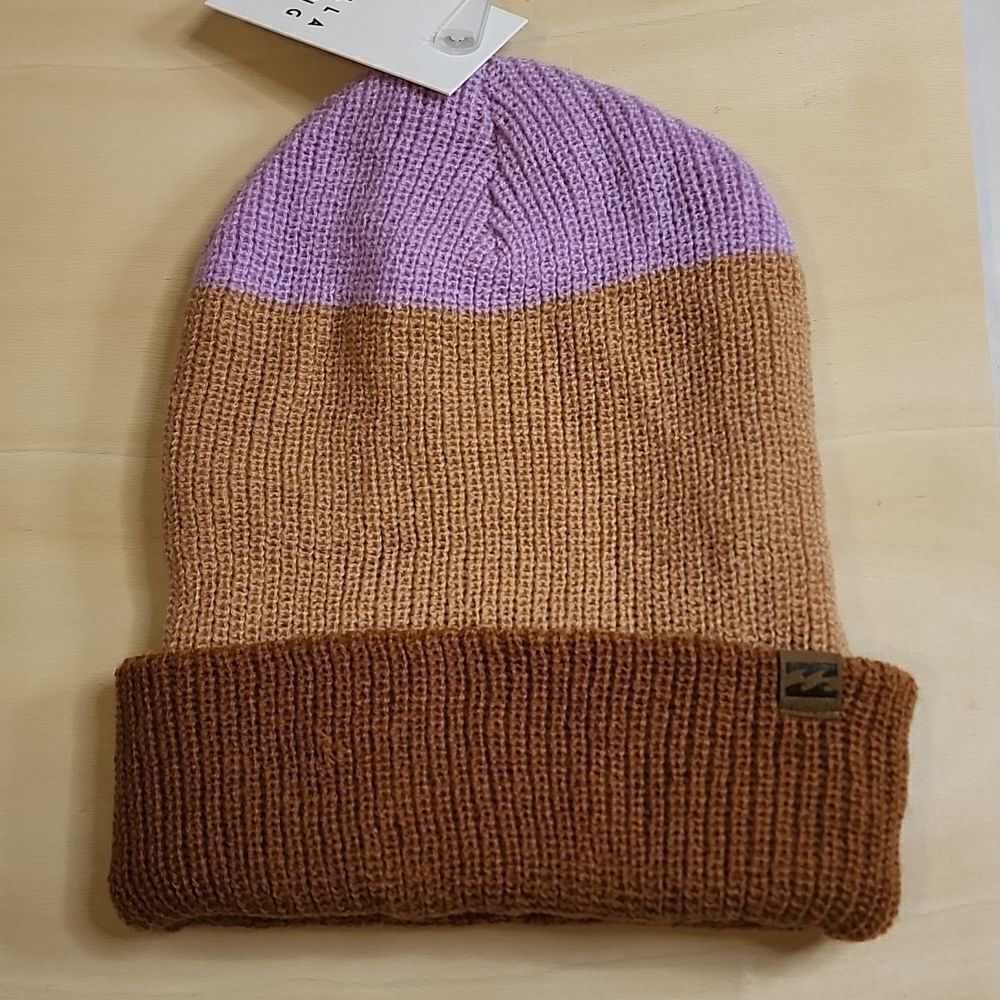NWT Billabong Go Getter Brown/Tan/Purple Beanie